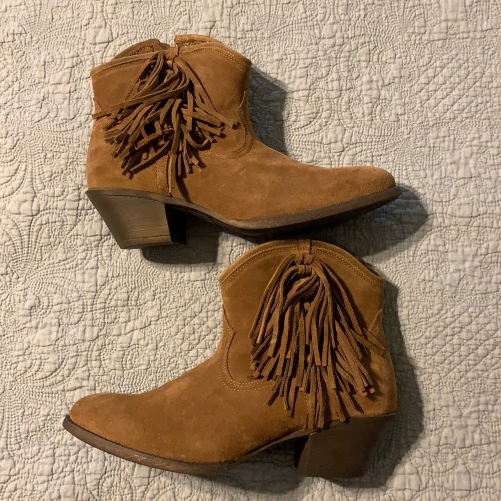 Ariat Suede Fringed Booties